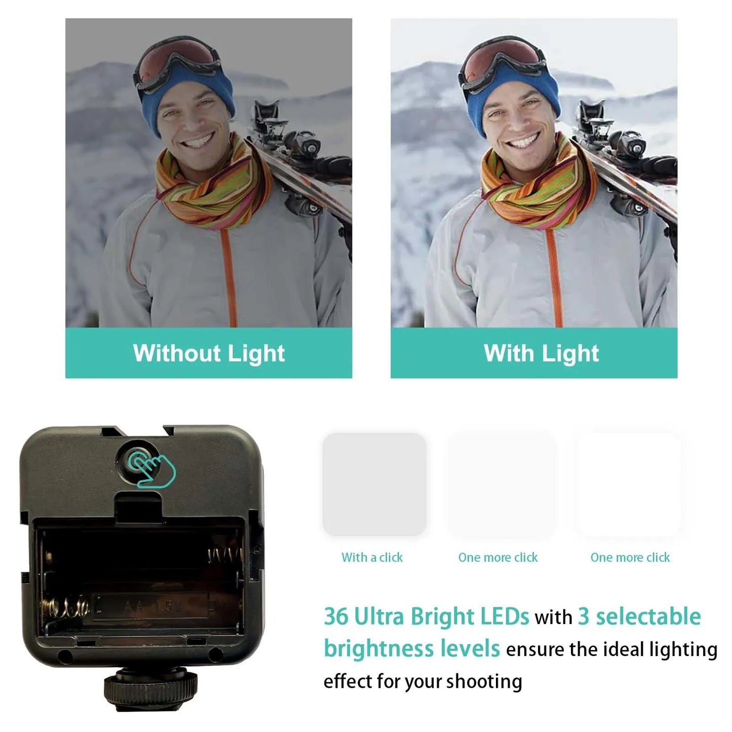 5 in 1 Vlogging Kit with Light Microphone Tripod