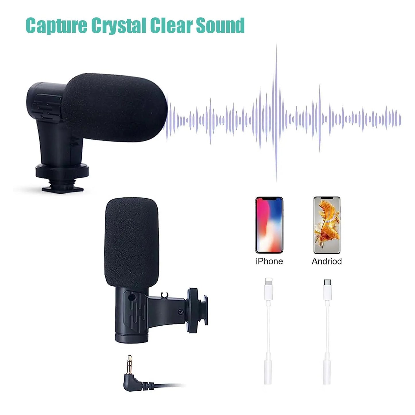 5 in 1 Vlogging Kit with Light Microphone Tripod